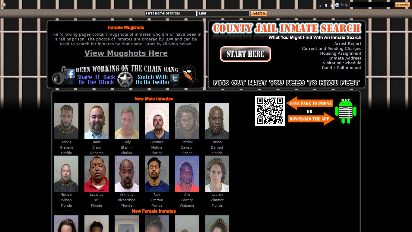 Recent Arrest Mugshots And Inmate Search